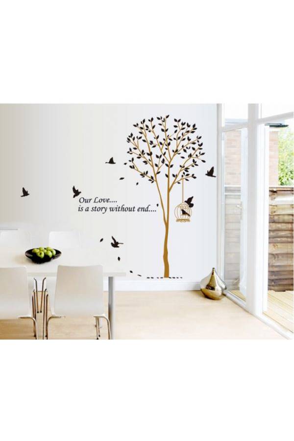 Birds Tree Love Story Wall Stickers For Bedroom Home Decoration Plane Plant Mural Pastrol Window Removable DIY Wallposters-X Multicolour Birds Tree Love Story Wall Stickers For Bedroom Home Decoration Plane Plant Mural Pastrol Window Removable DIY Wallposters-X Multicolour